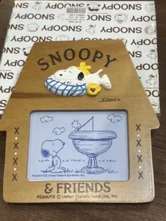 未使用送料込箱入り取扱説明書付USAスヌーピーSNOOPY木製フォトフレーム