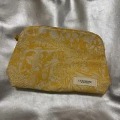 L'Occitane 花柄ポーチ 中型 イエロー