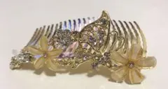 ヘアアクセサリー ヘアピン コーム 花柄