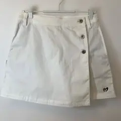 MASTER BUNNYホワイトラップスカート ボタン付き