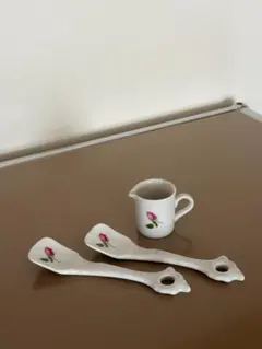 陶器製ミニピッチャー＆デミタススプーンのサムネイル