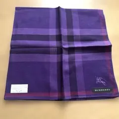 ★新品★ BURBERRYバーバリー　ハンカチ　パープル