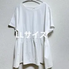 HK WORKS LONDON フリル付きホワイト半袖Tシャツ