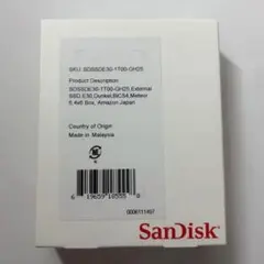 【新品未開封】SanDisk 外付け SSD 1TB SDSSDE30-1T00のサムネイル
