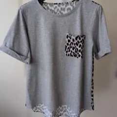 EVEX by KRIZIA レオパード柄ポケット 半袖Tシャツ サイズ40のサムネイル