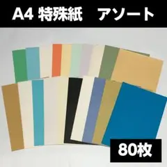 殊紙　A4　80枚セット　レザック　ACカード　ミューズコットン他　Gセット