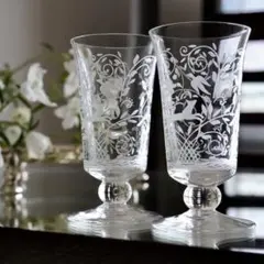 極希少サイズ★オールドバカラ★ジェッダ★リキュール ショット グラス★ペア B