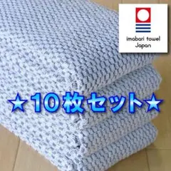 【パヴェ】 ブルー１０枚 今治タオル ブランド認定 新品 フェイスタオル