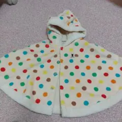 ミキハウス　ポンチョ　ドット