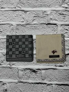 美品　BURBERRY　ハンカチ　2枚セット　ｗ1226-0224-1-2