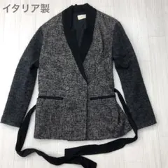 イタリア製 coat ヘリンボーン 切替 ジャケット