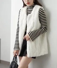 chico チコ ベスト ファーベスト リバーシブルファーベスト