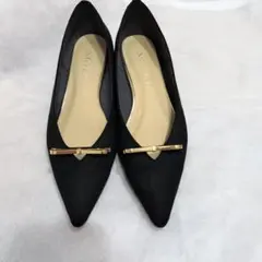 LE TALON パンプス ブラック ゴールド金具