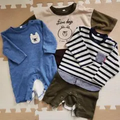 ベビー服3セット ロンパース まとめ売り　70 80