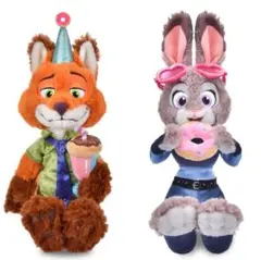 ズートピア ディズニーストア ジュディ ニック ぬいぐるみ 10周年