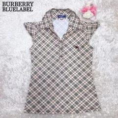 バーバリーブルーレーベル 半袖 ノースリーブ ノバチェック 38 M