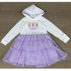 メゾピアノ　クマさんプリント　ワンピース