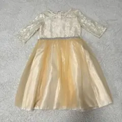 フォーマルドレス 140cm レースとパール装飾