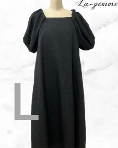 La-gemme ブラックロングワンピース L