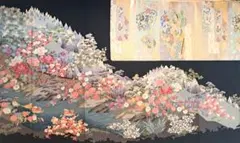 美品❇️有名作家手描友禅　黒留袖　 とみや織物謹製袋帯　５つ紋フルセットのサムネイル