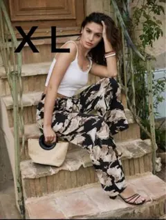 ベルト付きワイドストレートパンツ　当日発送◎