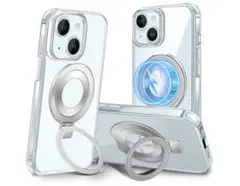 iPhone15クリアケース　MagSafe対応　スタンド付き　車載ホルダー