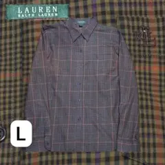LAUREN RALPH LAUREN チェック柄長袖シャツ Lサイズ
