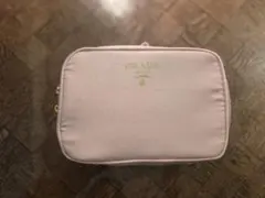 美品　PRADA ピンク ナイロン ポーチ