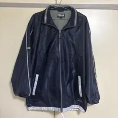 ネイビー ナイロンジャケット ジップアップ 古着