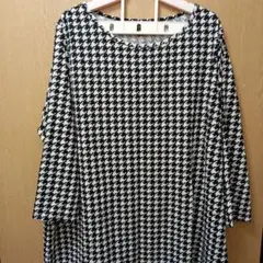 千鳥チェックが可愛い♪楽ワンピース★３ＸＬ