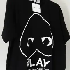 MPLAY COMME DES GARÇONS ハートプリントTシャツ ブラック