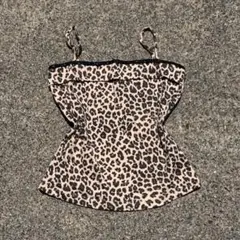 一点物　Y2K 00s vintage leopard camisole