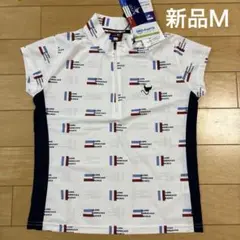 新品　クランク　半袖　ゴルフ　レディース　ホワイト　M