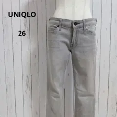 ユニクロ☆ウルトラストレッチジーンズ　スキニー　デニムパンツ　M　グレー　レディ