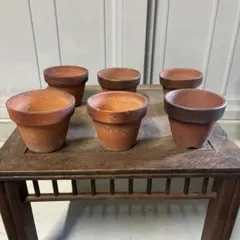 素焼き 植木鉢 6個セット テラコッタ ガーデニング　3号