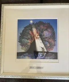 【真作保証】藤城清治 キャンバスジクレー 直筆サイン 150部限定 版画 絵画 美品】藤城清治「夕日の中の愛の奇蹟」キャンバスジクレー 直筆