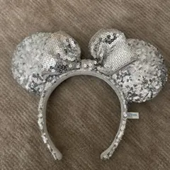 ミッキー型シルバースパンコールカチューシャ