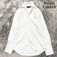 ポロラルフローレン オックスフォードシャツ ポニー刺繍 ホワイト L相当 美品