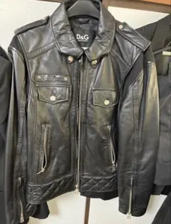 D&G ブラックライダースジャケット