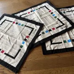 中古、座布団カバー3枚セット☆昭和レトロ、55×59㎝、毛玉あり