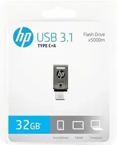 HP 32GB USB3.1　Type-C + A USBメモリ　360°回転