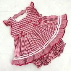 80　Shirley Temple ギンガムチェック ブルマ セットのサムネイル