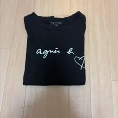 agnes b. ロゴ Tシャツ ブラック