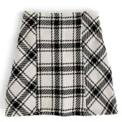 GRL バックリボンツイードチェックミニスカートgm699