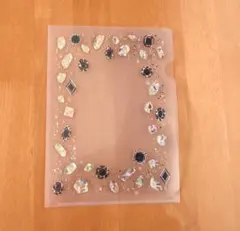 A5サイズ　箔宝石　3色箔押しクリアファイル　コスモテック　クリアホルダー