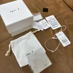 agnès b. ピンク星型チャーム コードブレス キッズ用
