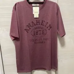 未使用　メンズ　Ｔシャツ　赤　ピンク　Ｌ