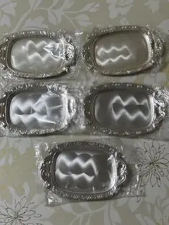 金属製　小皿5枚セット【レトロ】未使用品