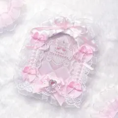 硬質ケース レースデコ メイド ピンク ホワイト バレエコア リボン 量産型 白