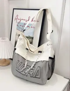 メッシュポケット ショルダーバッグ ホワイト